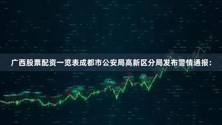 广西股票配资一览表成都市公安局高新区分局发布警情通报：